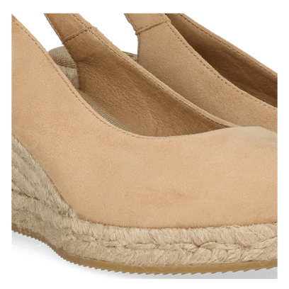 Bremen-5A Dames Espadrilles Beige