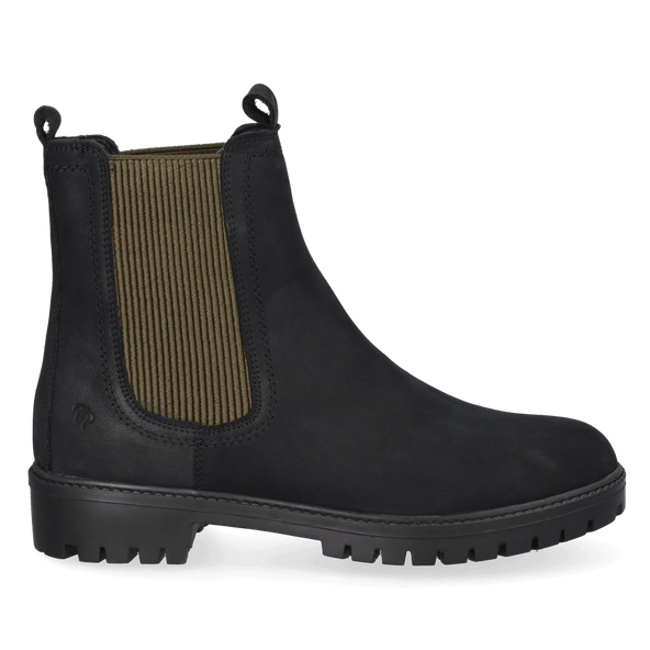 Carla-NC Dames Chelsea Boots Leer Negre
