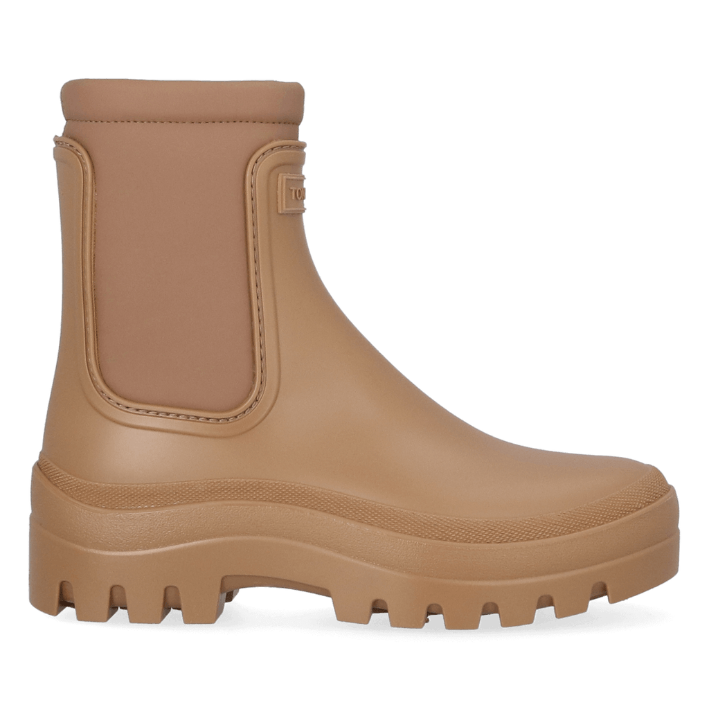 Cascais Dames Chelsea Regenboots Rubber Camel