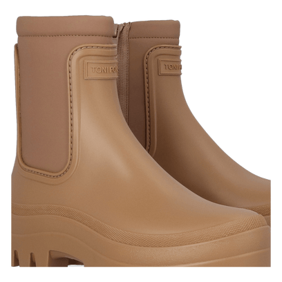 Cascais Dames Chelsea Regenboots Rubber Camel