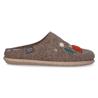 Charlie Heren Pantoffels Vilt Beige