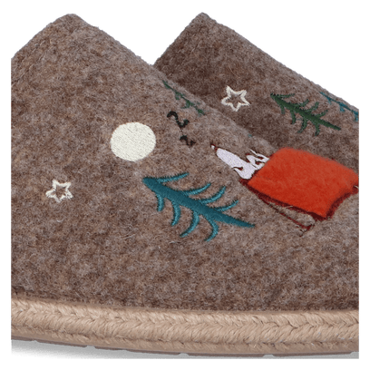 Charlie Heren Pantoffels Vilt Beige