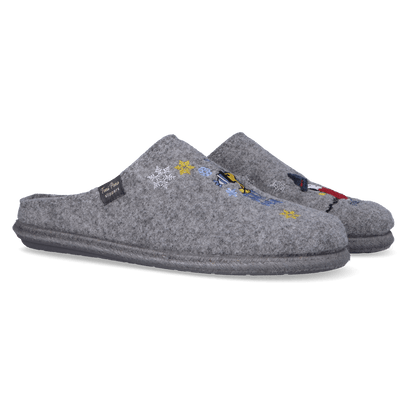 Charlie Heren Pantoffels Vilt Cendra