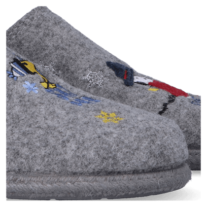 Charlie Heren Pantoffels Vilt Cendra