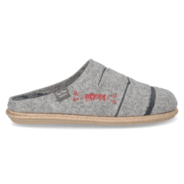 Charlie Heren Pantoffels Vilt Gris