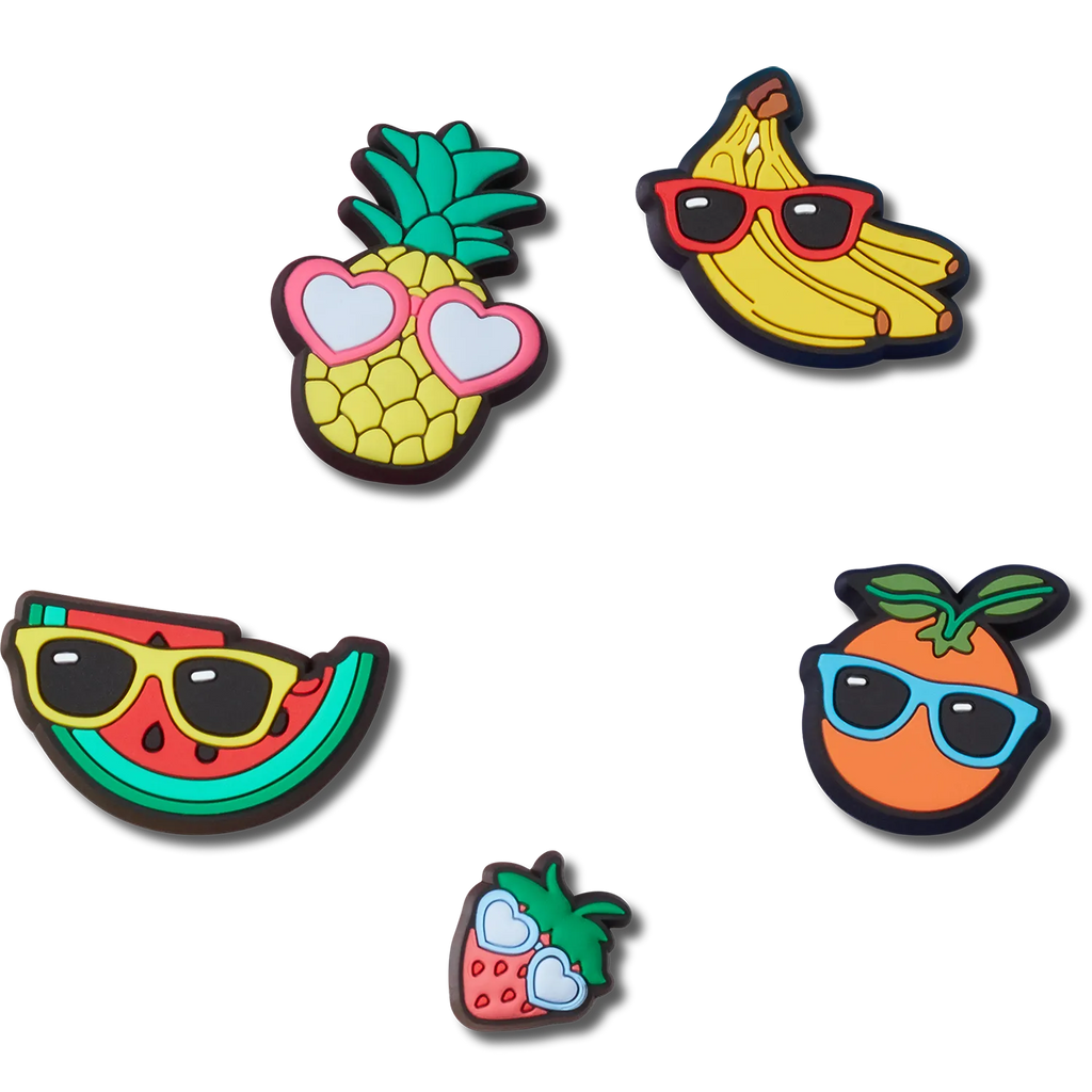 Cute Fruit with Sunnies Jibbitz 5-Pack