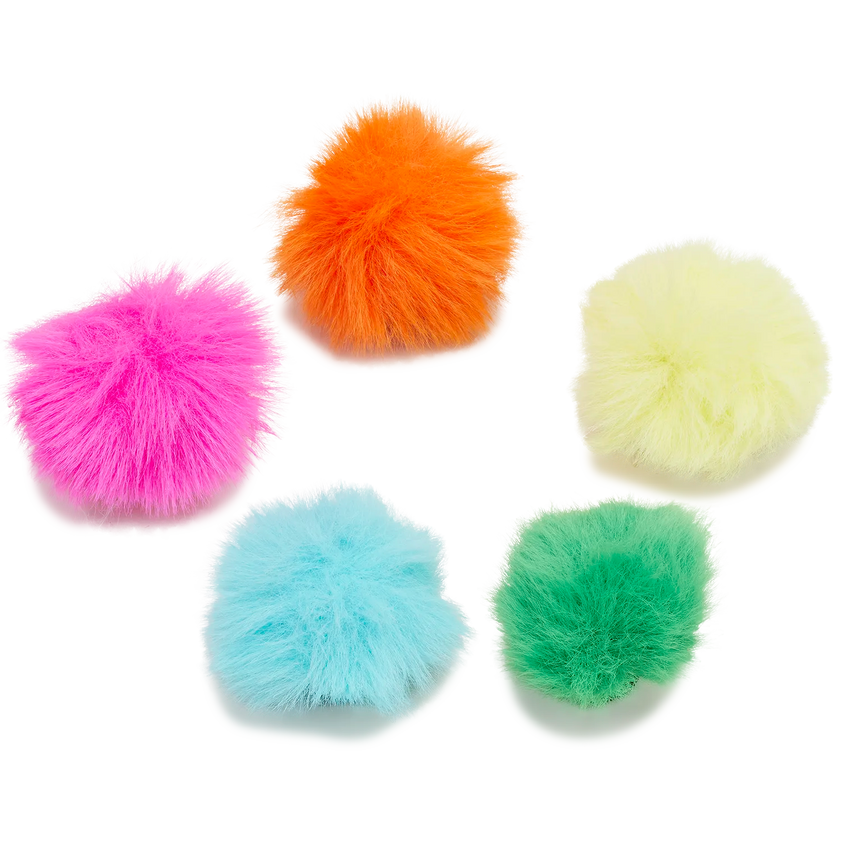 80's Neon Puff Ball Jibbitz 5-Pack