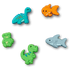 Cartoon Animal Jibbitz 5-Pack