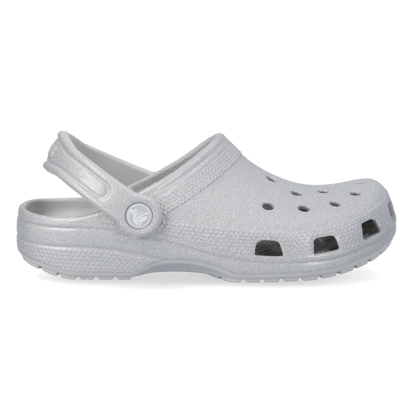 Classic Glitter Clogs Silver