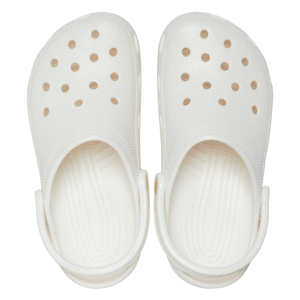 Classic Glitter Clogs White