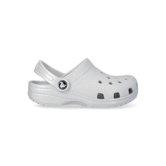 Classic Glitter Clogs Toddler Silver