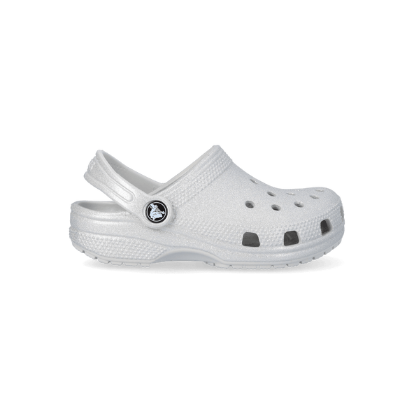 Classic Glitter Clogs Toddler Silver