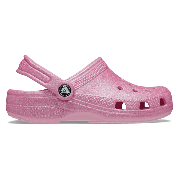 Classic Glitter Clogs Toddler Pink Tweed Glitter