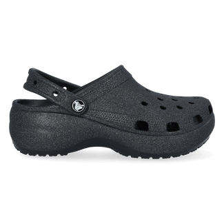 Classic Platform Glitter Clogs Black