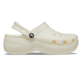 Classic Platform Glitter Clogs Chalk