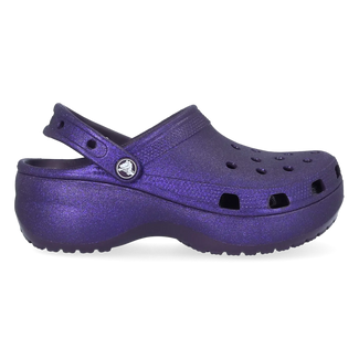 Classic Platform Glitter Clogs Dark Iris