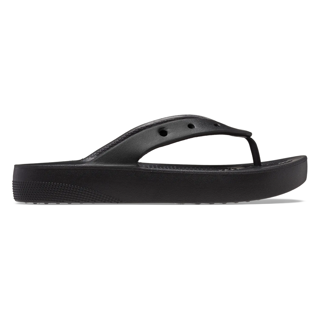 Classic Platform Flip Slippers Black