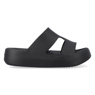 Getaway Platform H-Strap Slippers Black