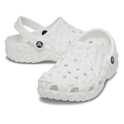 Classic Geometric Clogs White