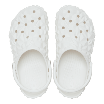 Classic Geometric Clogs White