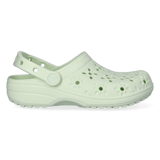 Classic Floral Cut Out Clogs Jade Tint