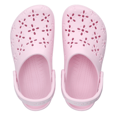 Classic Floral Cut Out Clogs Pink Milk