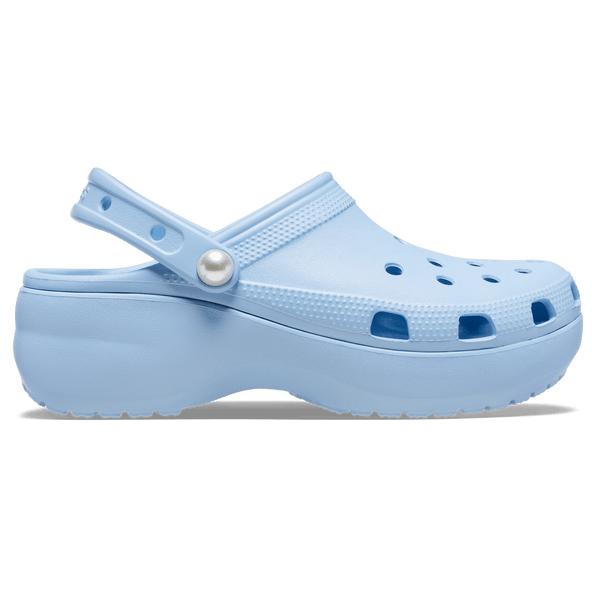 Classic Platform Pearl Clogs Blue Calcite