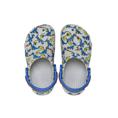 Classic Dragon Graphic Clogs Toddler Atmosphere