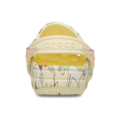 Classic Unicorn Graphic Clogs Toddler Yellow Light
