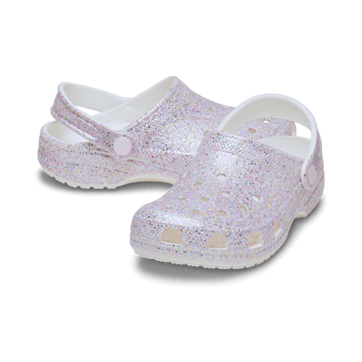 Classic Fantasy Glitter Clogs Kids White