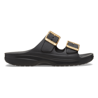 Saturday Metallic Buckle Sandal Dames Slippers Black