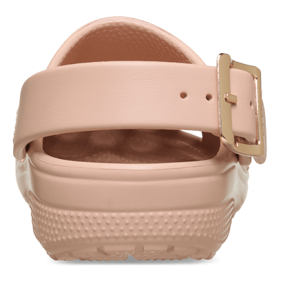 Classic Metallic Buckle Clogs Blush