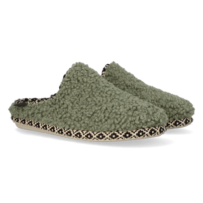Darla-SB Dames Pantoffels Wol Menta