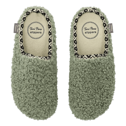 Darla-SB Dames Pantoffels Wol Menta