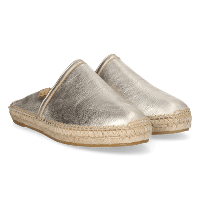 Denise-P Dames Espadrilles Leer Plati