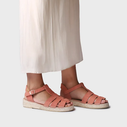Elena Dames Espadrilles Suede Salmo