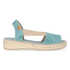 Ella Dames Espadrilles Suede Aqua