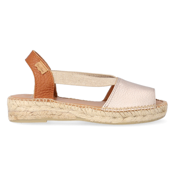 Estel-BG Dames Espadrilles Leer Plati