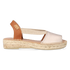 Estel-BG Dames Espadrilles Leer Plati