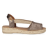 Etna Leren Dames Espadrilles Bronze
