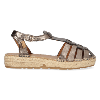 Evian-CA Dames Espadrilles Leer Plom