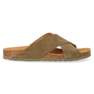 Gol-QT Heren Slippers Suede Army