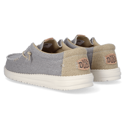 Wally Braided Heren Instappers Flannel Grey/Olive Grey