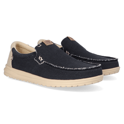 Mikka Braided Heren Instappers Black/Boulder Tan