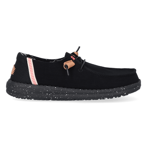 Wendy Washed Canvas Dames Instapper Black