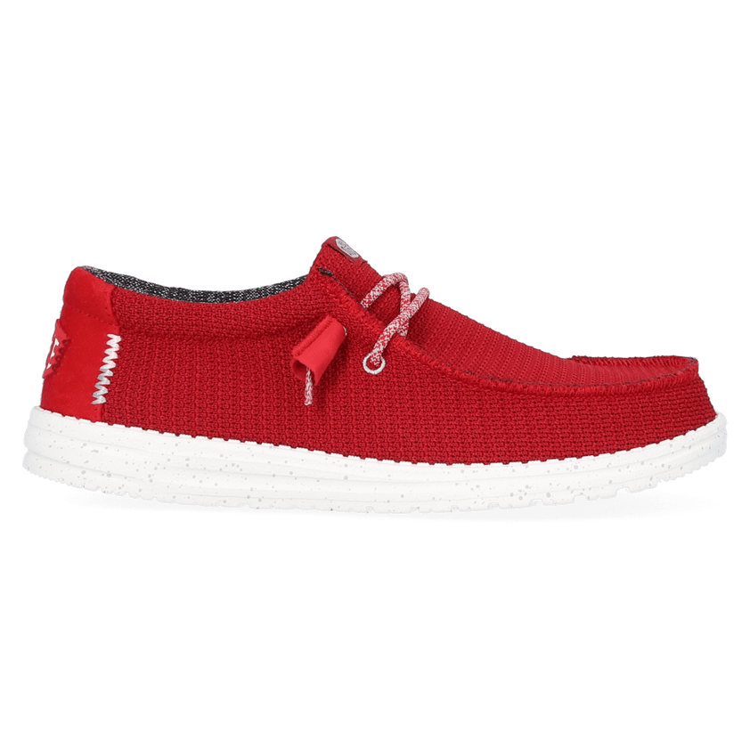 Wally Sport Mesh Heren Instappers Dark Red