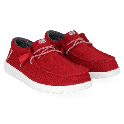 Wally Sport Mesh Heren Instappers Dark Red