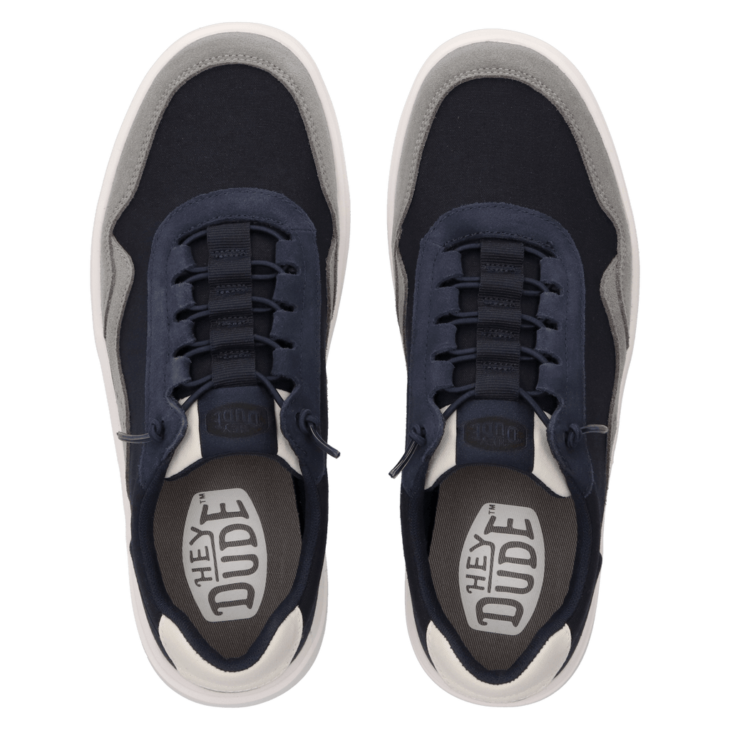 Hudson Canvas Heren Sneakers Navy/Grey