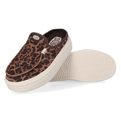Austin Lift Classic Dames Instappers Suede Brown Leopard