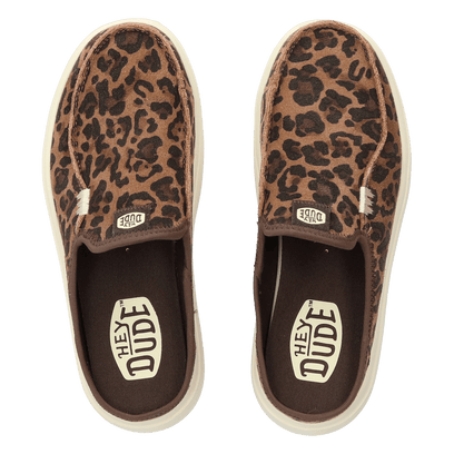 Austin Lift Classic Dames Instappers Suede Brown Leopard